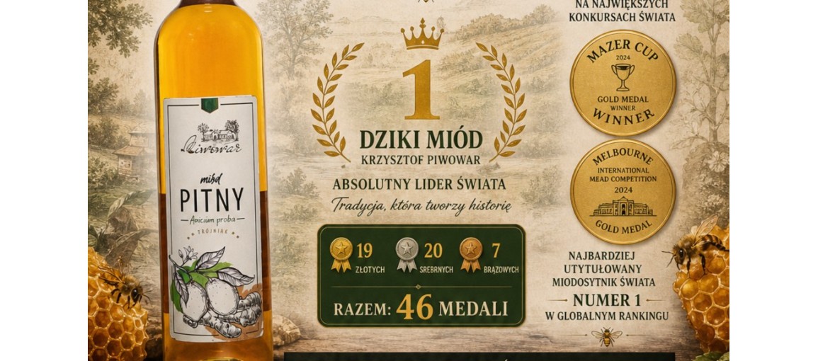 Najczęściej nagradzane miody pitne na MMC (2019–2026